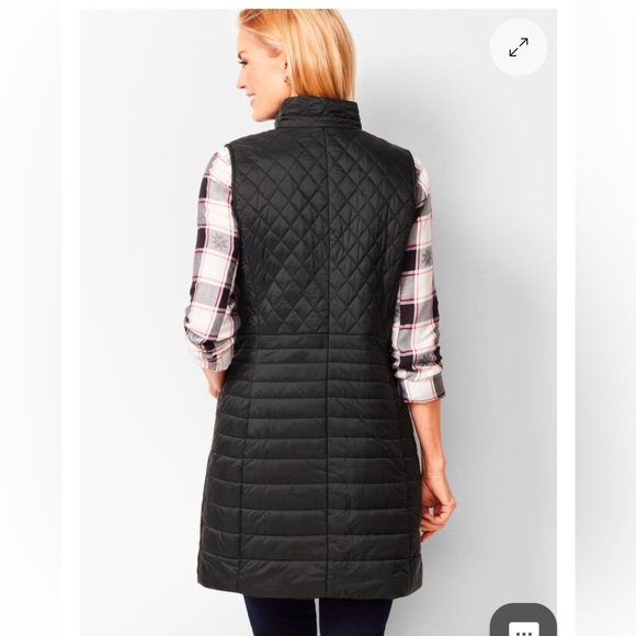Talbots Long Black Primaloft-Filled Puffer Vest - Picture 12 of 13
